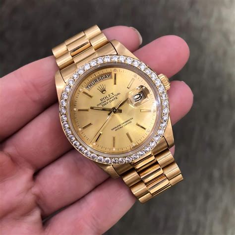 men's pre owned diamond rolex.